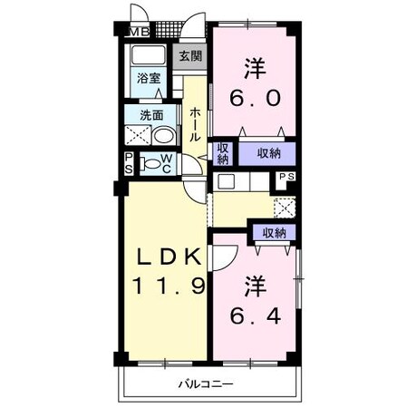 吉浜駅 徒歩5分 1階の物件間取画像